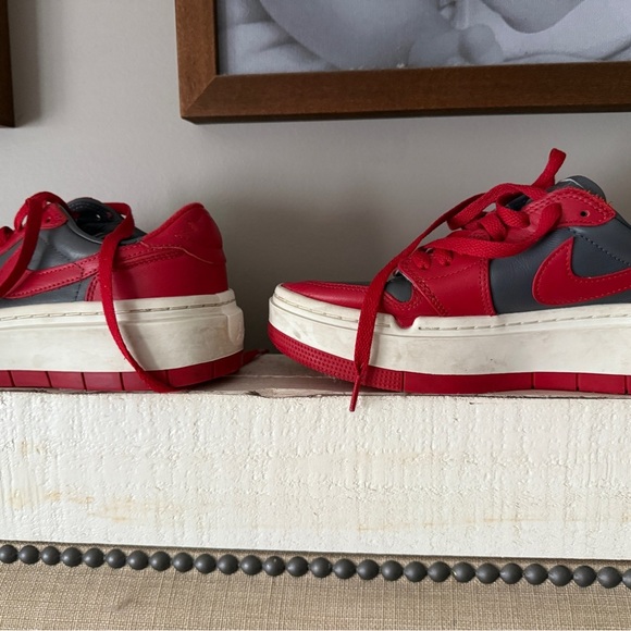 Nike women's Jordan grey and sail red Air One Low Elevate UNLV sz7 in guc - Picture 6 of 9